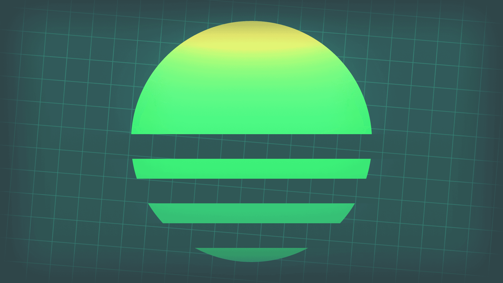 Green geometric logo